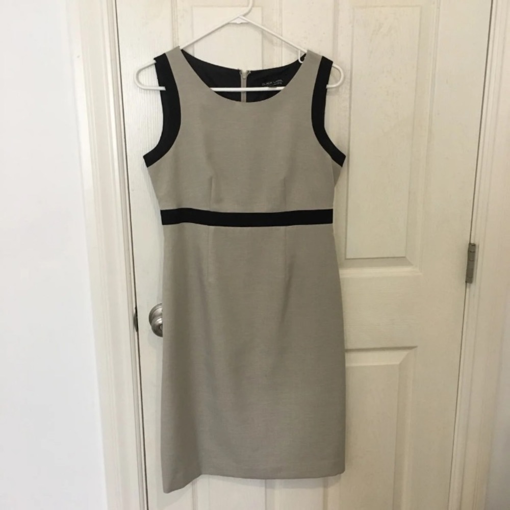 Beige Sheath Dress
